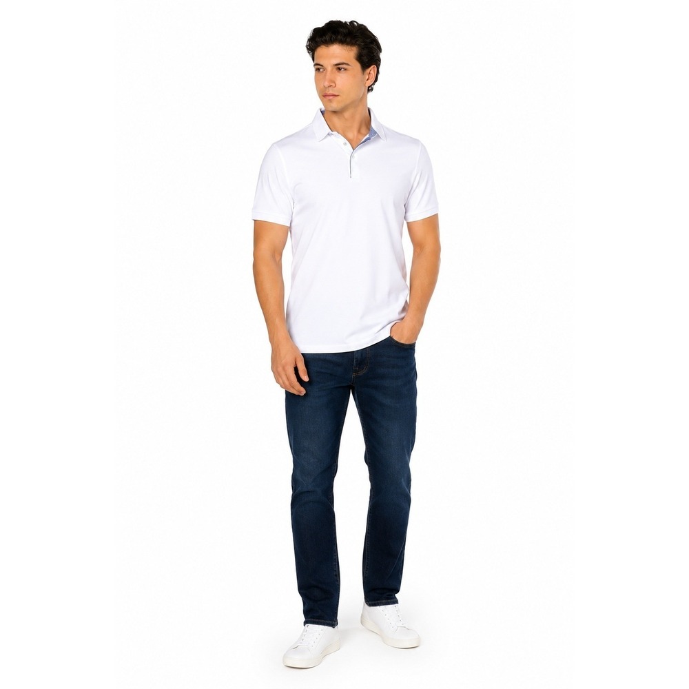 Men's Polo Shirt by Duca Blanca White Size M New With Tags